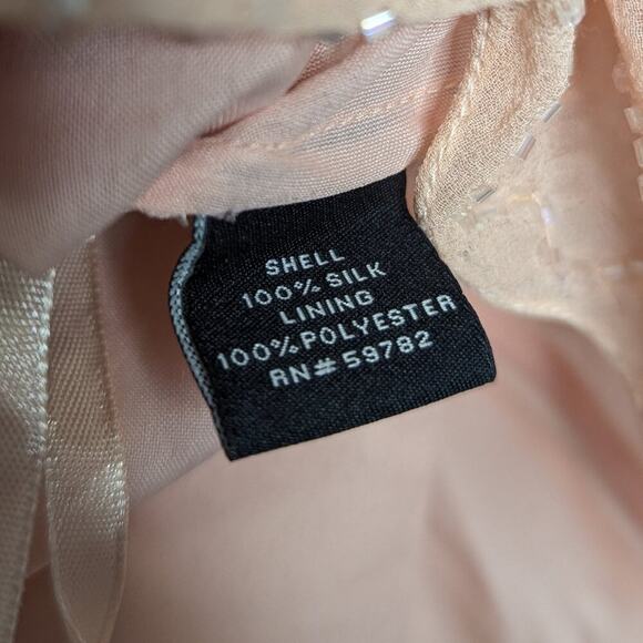 Adrianna Papell Studio Pink Short Sleeve Beaded Sequin V-Neck Evening Top 12 - Picture 7 of 13